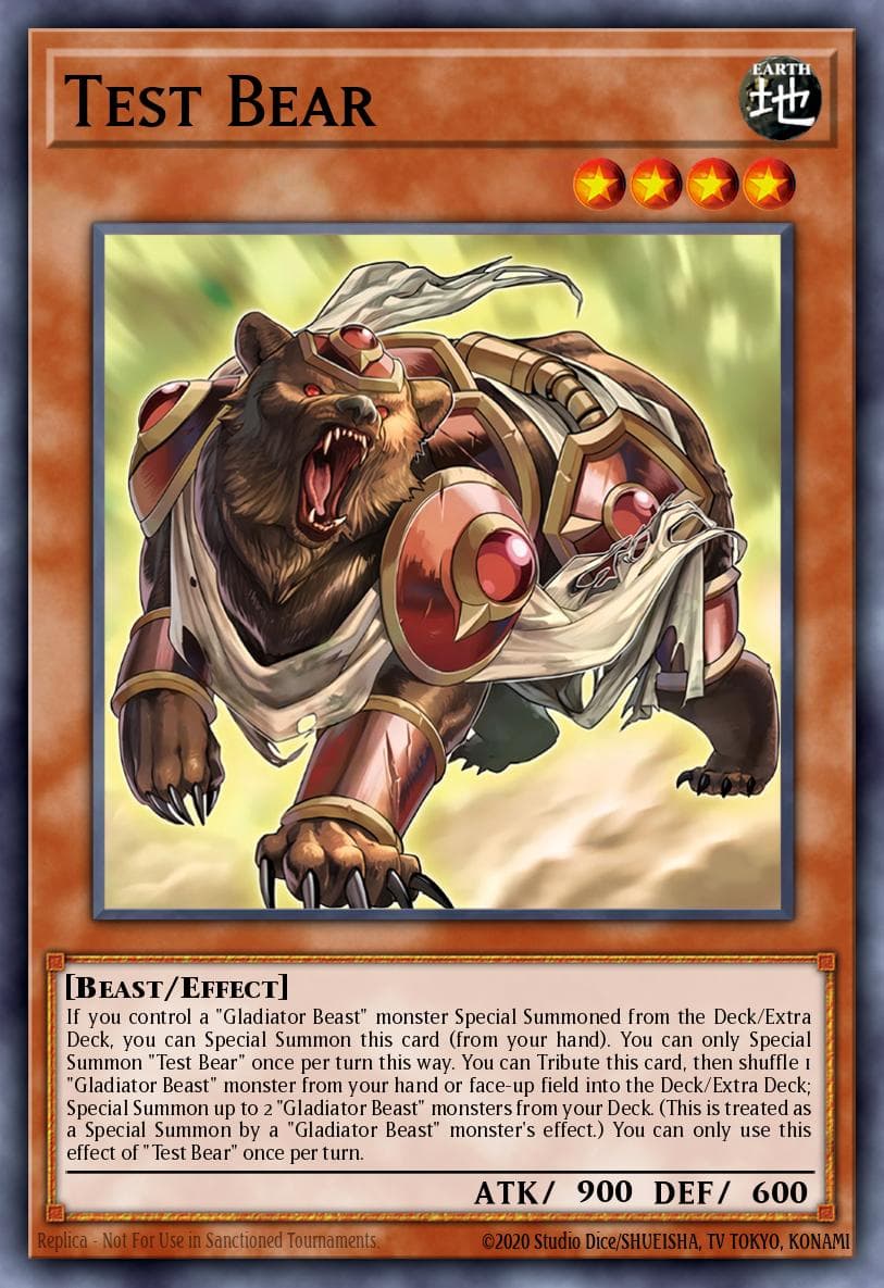 Test Bear Supreme Darkness card