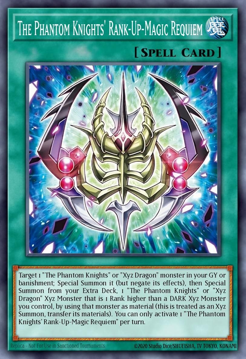 The Phantom Knights' Rank-Up-Magic Requiem 遊戲王 card
