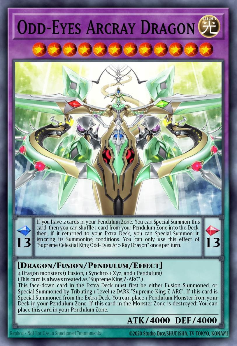 Odd-Eyes Arcray Dragon Rarity Collection 5 card