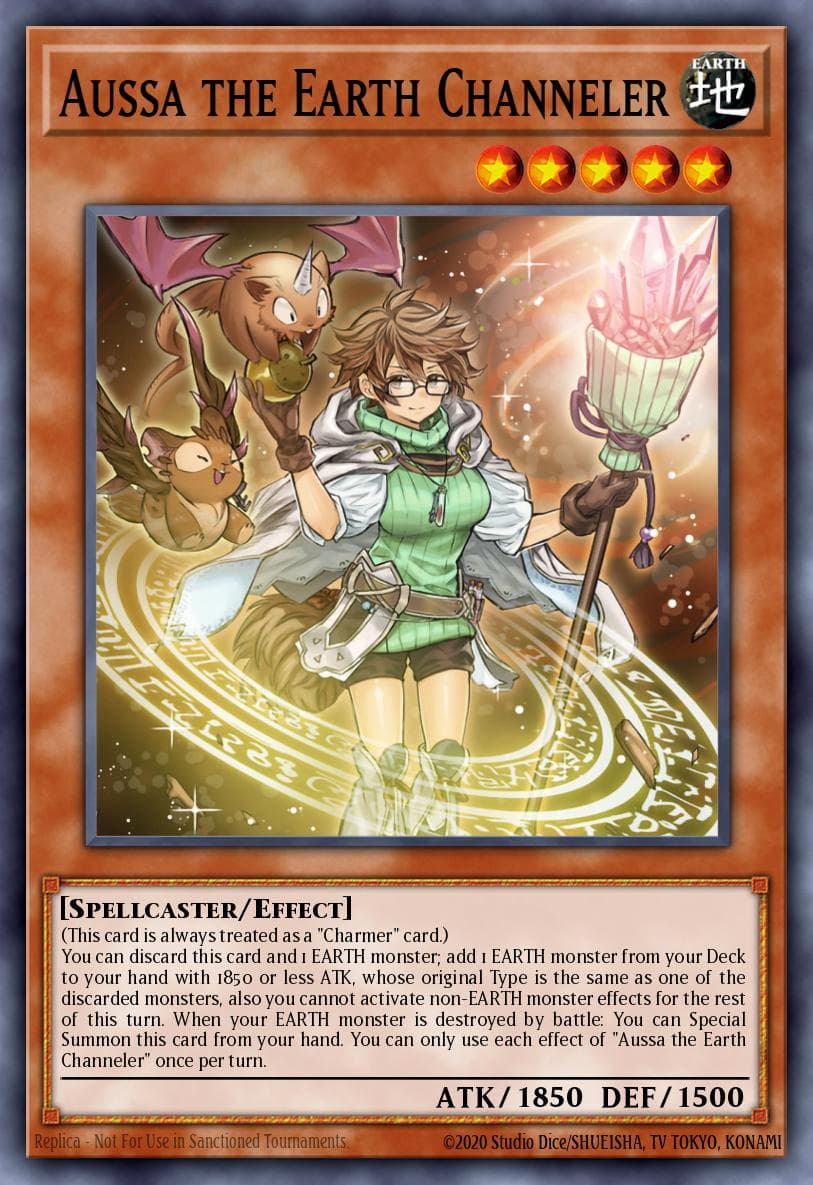 Aussa the Earth Channeler THE CHRONICLES DECK: Spirit Charmers (All-Foil Edition) card