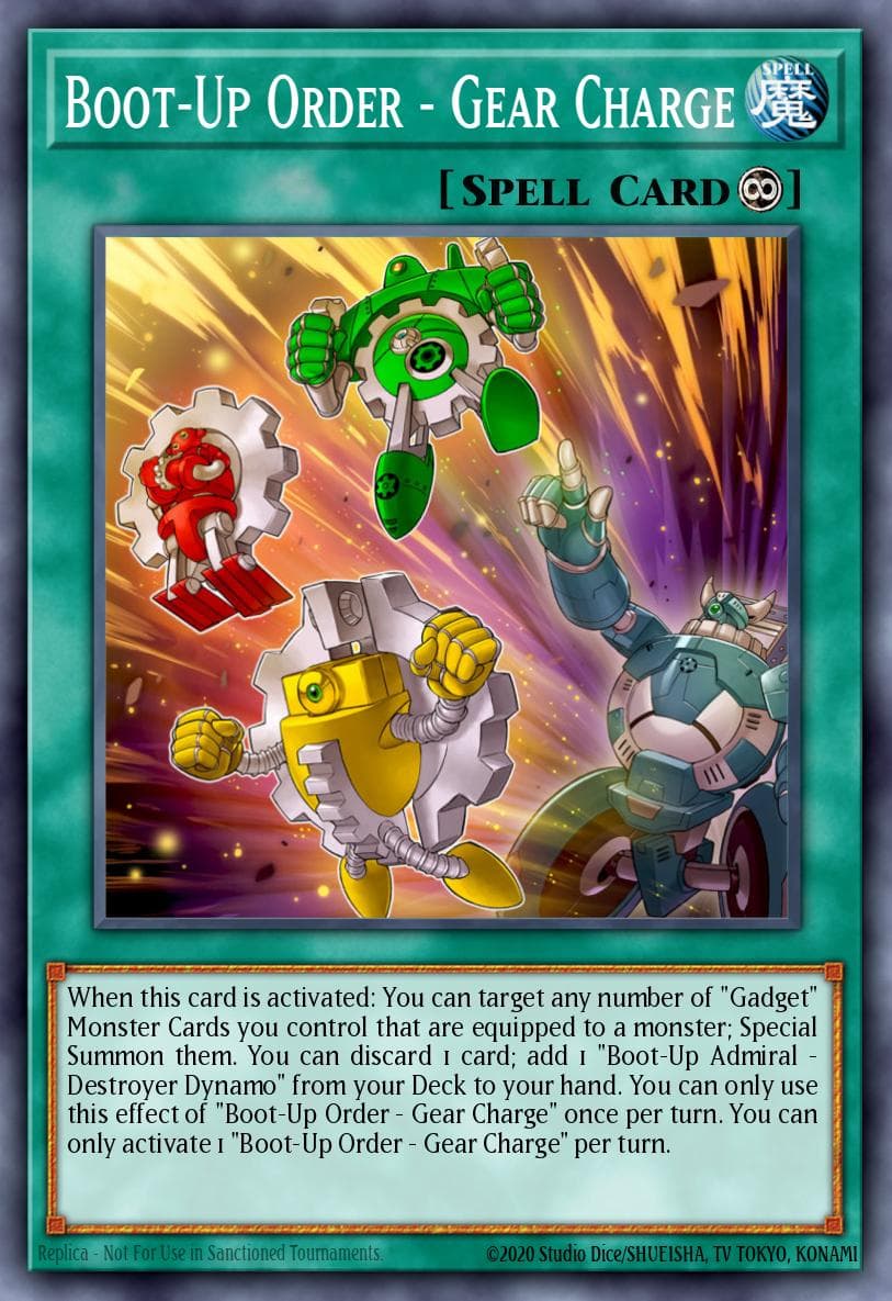 Boot-Up Order - Gear Charge Fists of the Gadgets card