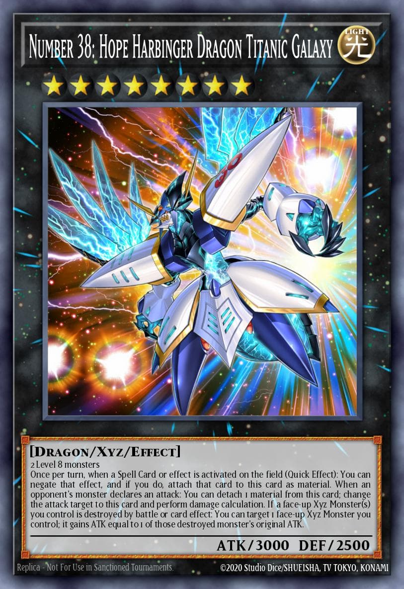 Number 38: Hope Harbinger Dragon Titanic Galaxy 25th Anniversary Rarity Collection II card
