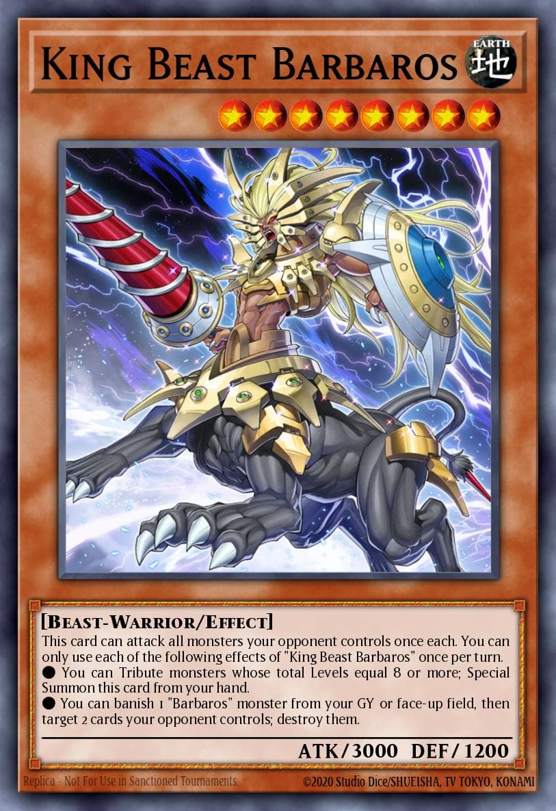 King Beast Barbaros Eternity Code Premiere! promotional card card