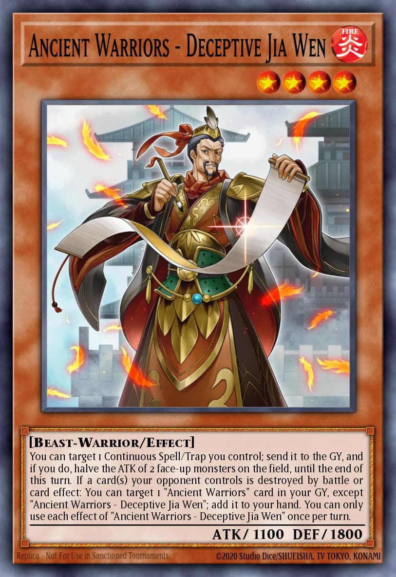 Ancient Warriors - Deceptive Jia Wen Eternity Code Premiere! promotional card card
