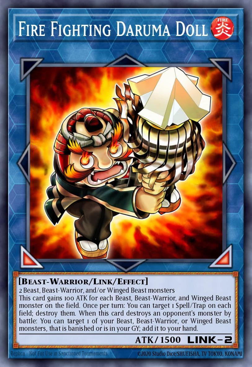 Fire Fighting Daruma Doll Flames of Destruction Special Edition card
