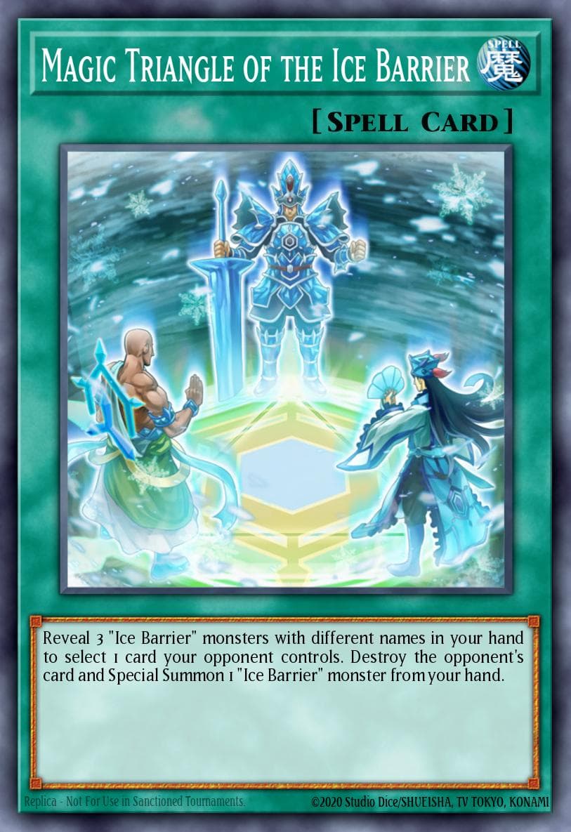 Magic Triangle of the Ice Barrier Structure Deck: Freezing Chains card