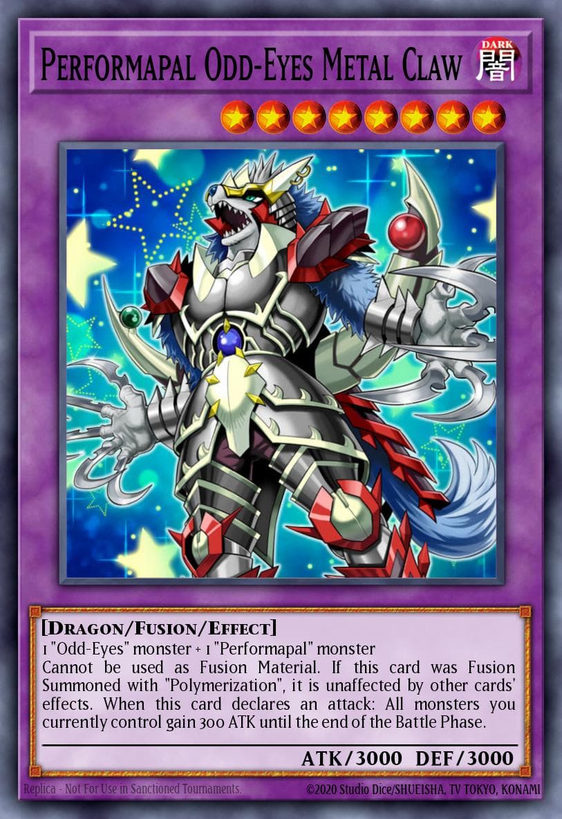Performapal Odd-Eyes Metal Claw Rise of the Duelist Premiere! promotional card card