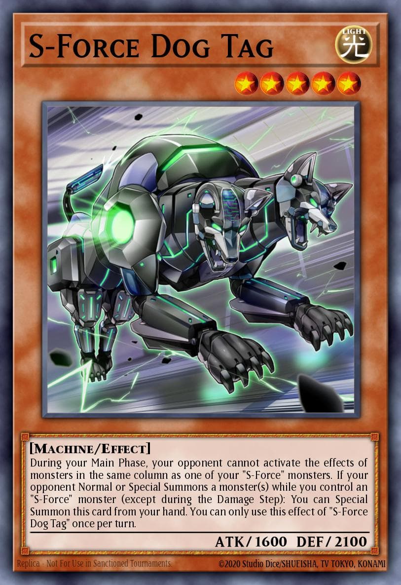 S-Force Dog Tag Lightning Overdrive Premiere! promotional card card