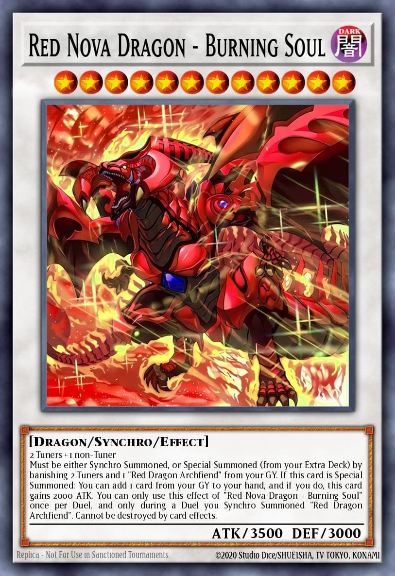 绯暗红新星龙－燃烧之魂 遊戲王 card