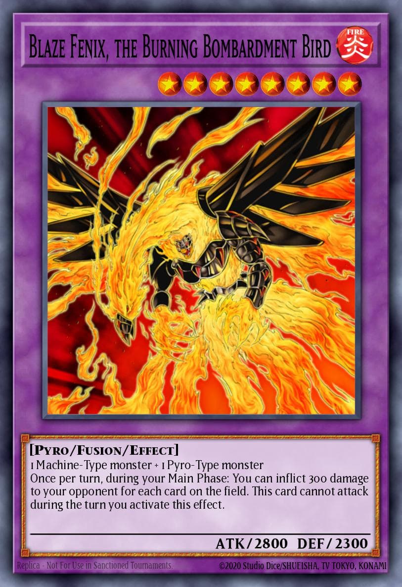 Blaze Fenix, the Burning Bombardment Bird Premium Collection Tin card