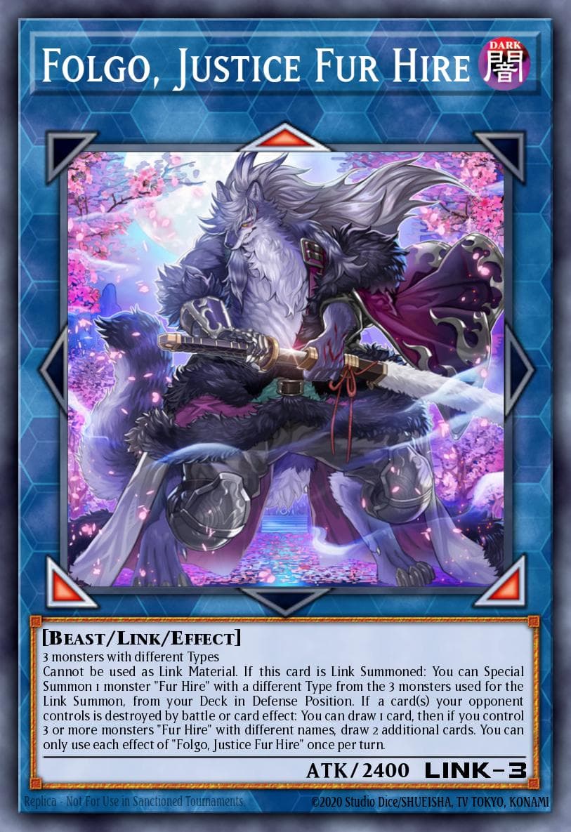 Folgo, Justice Fur Hire 2019 Gold Sarcophagus Tin Mega Pack card