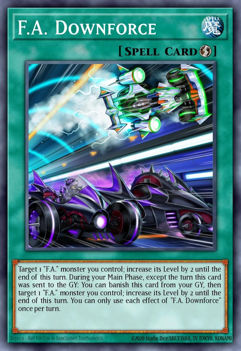 F.A. Downforce Code of the Duelist Special Edition card