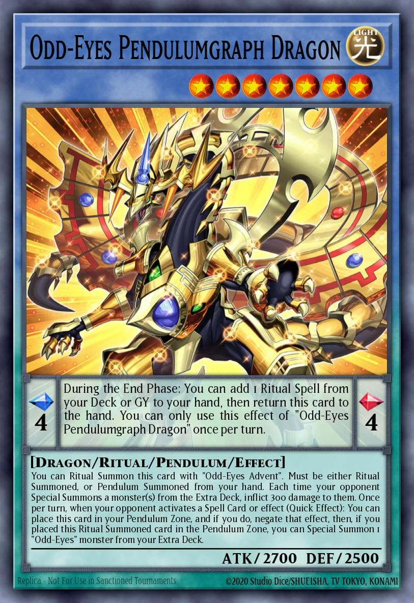 Odd-Eyes Pendulumgraph Dragon Dimension Force card