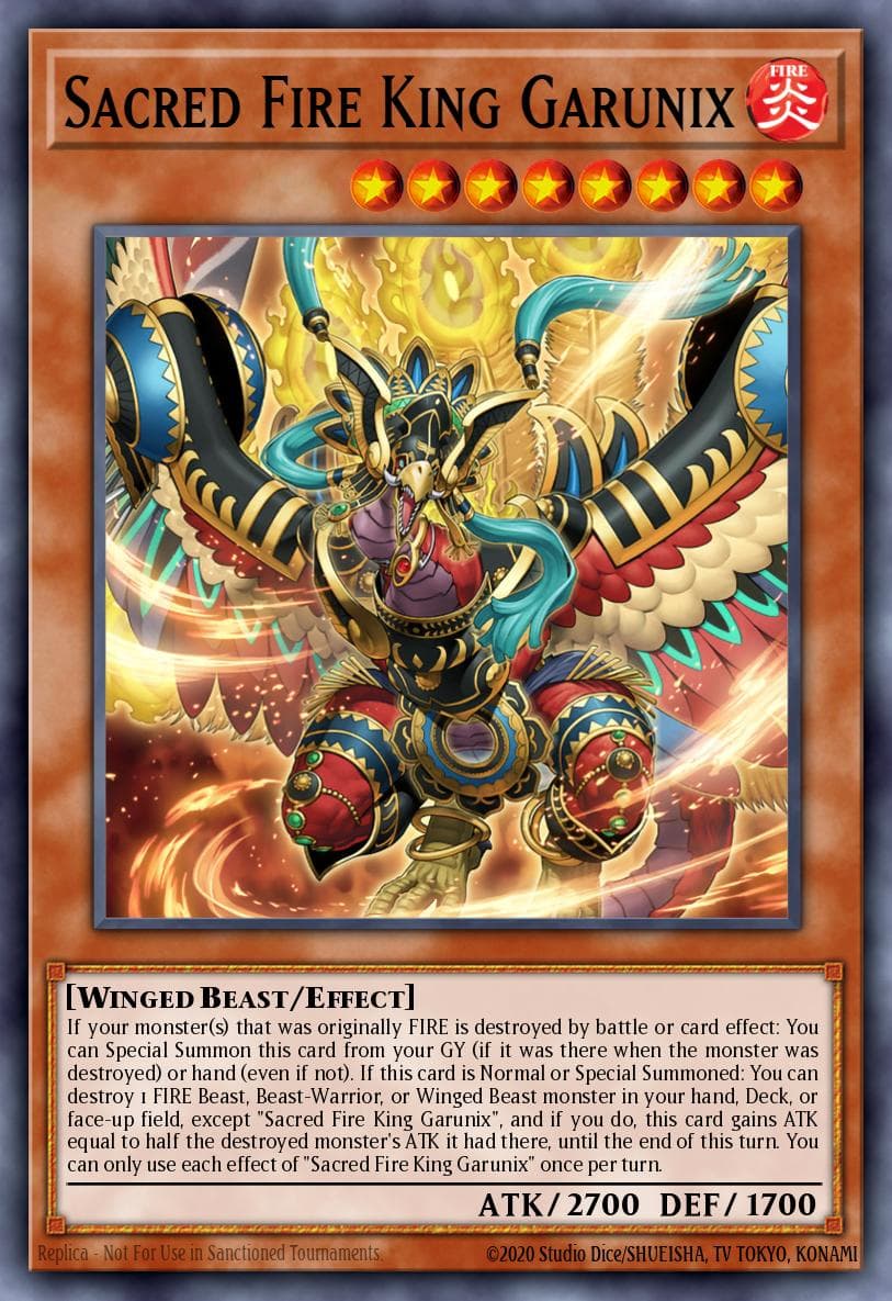 Sacred Fire King Garunix Structure Deck: Fire Kings card