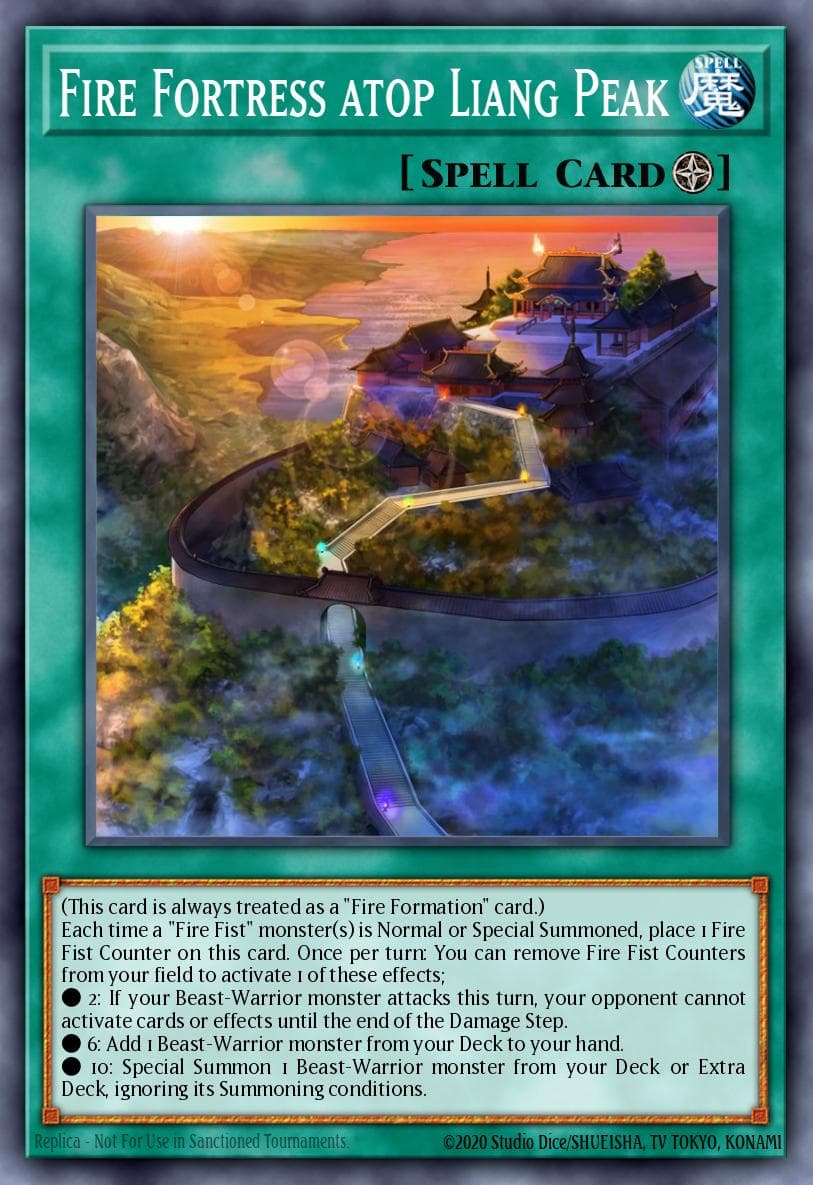 Fire Fortress atop Liang Peak Fists of the Gadgets card