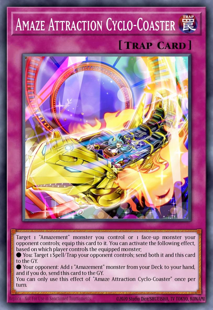 Amaze Attraction Cyclo-Coaster Lightning Overdrive Premiere! promotional card card