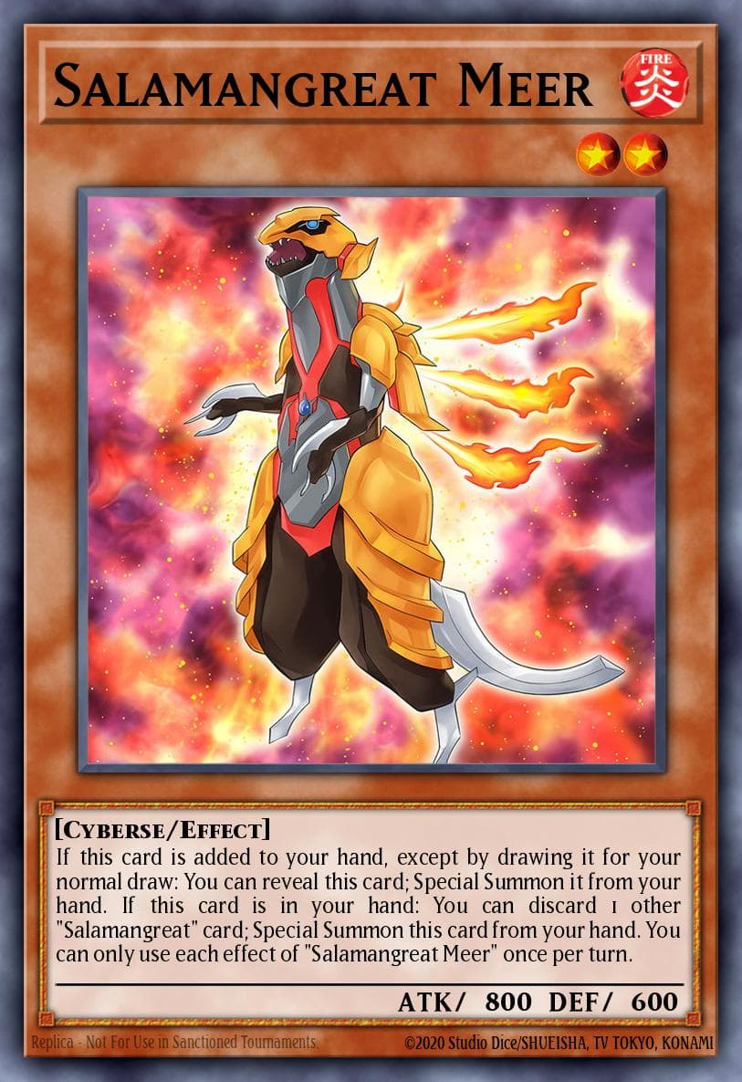 Salamangreat Meer 2019 Gold Sarcophagus Tin Mega Pack card