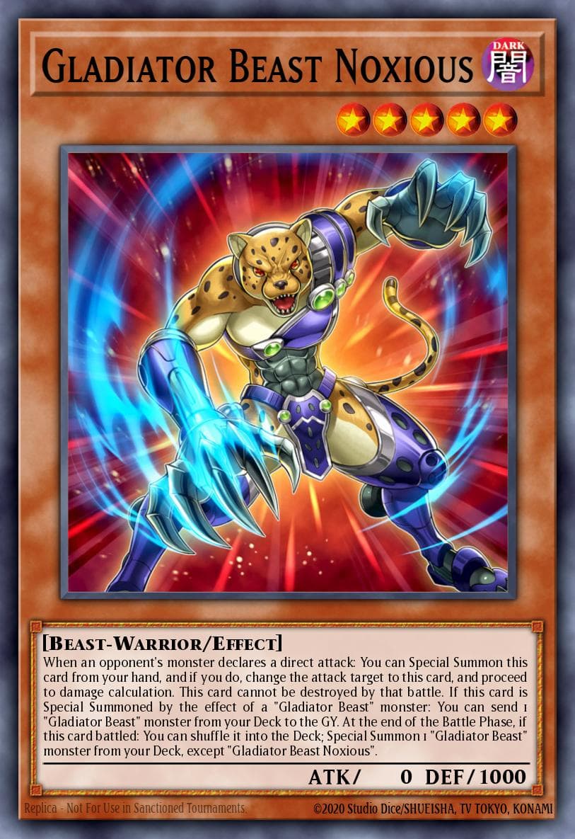 Gladiator Beast Noxious Battles of Legend: Light's Revenge card