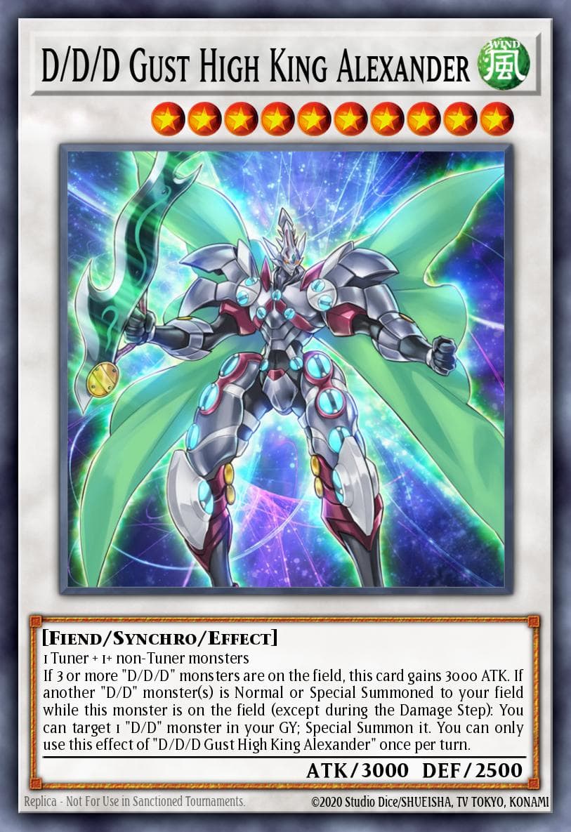 D/D/D Gust High King Alexander Code of the Duelist Special Edition card