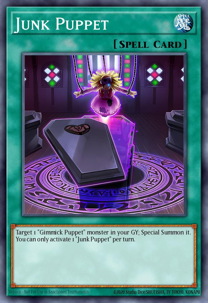 Junk Puppet Premium Gold card