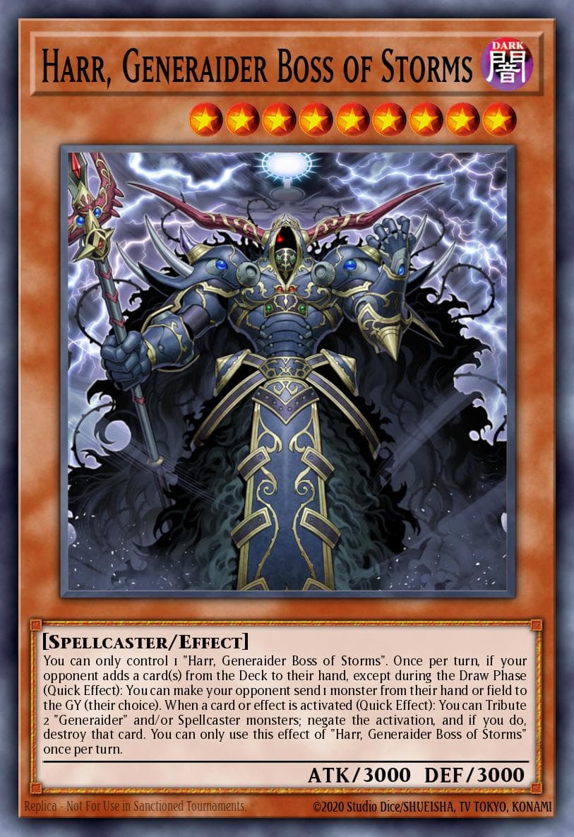 Harr, Generaider Boss of Storms Eternity Code Premiere! promotional card card
