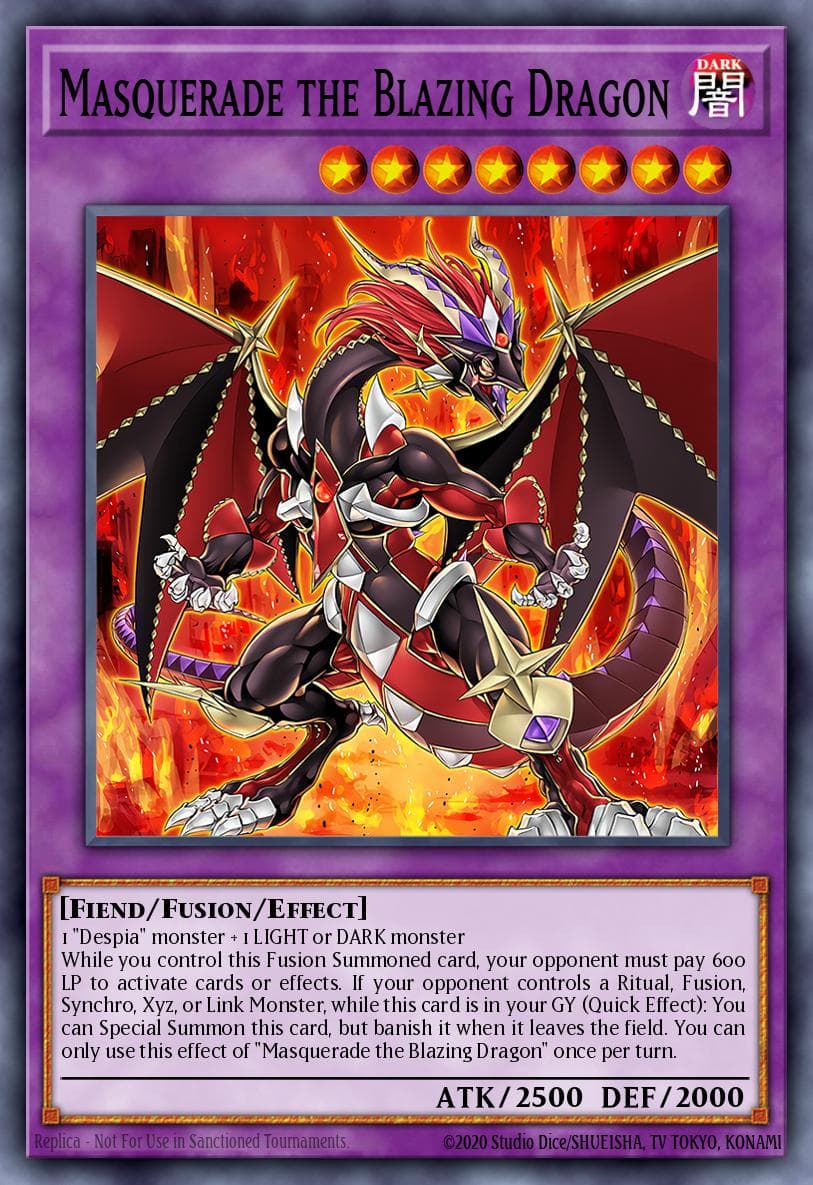 Masquerade the Blazing Dragon Burst of Destiny card