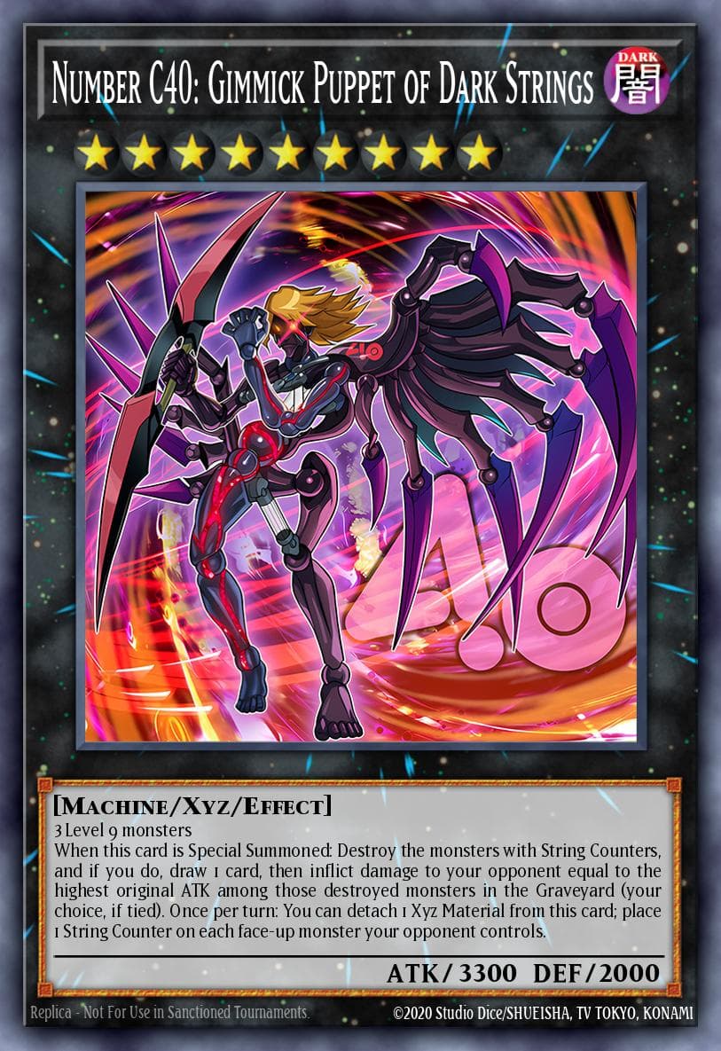 Number C40: Gimmick Puppet of Dark Strings Premium Gold card