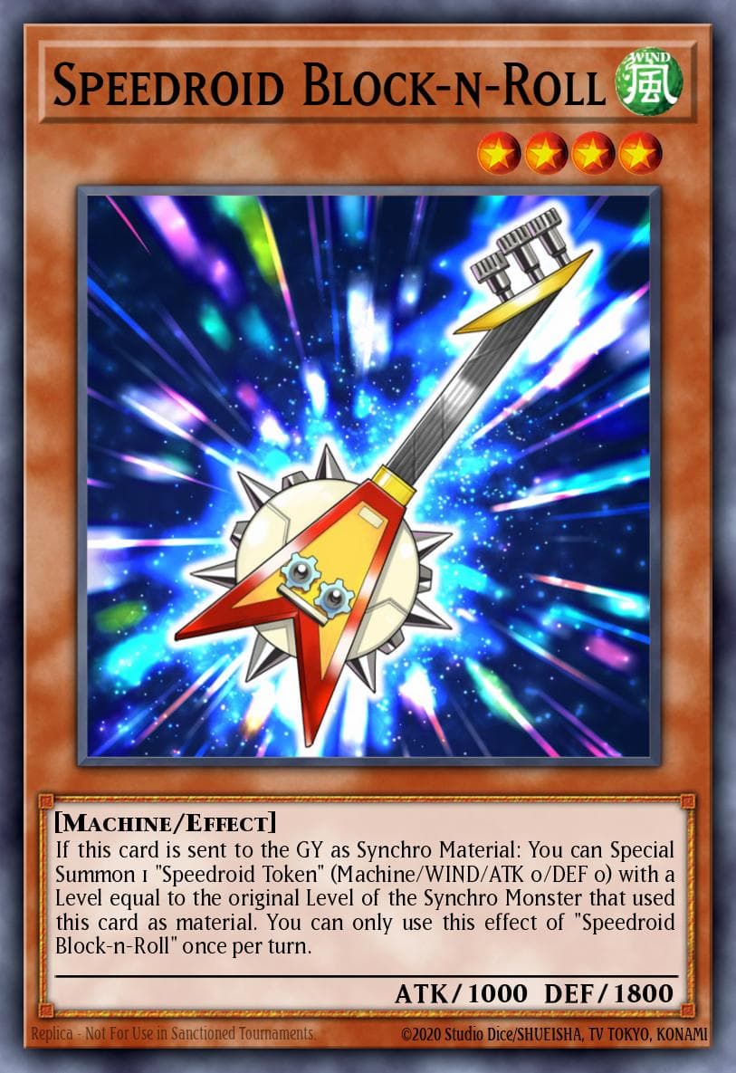 Speedroid Block-n-Roll Rise of the Duelist Premiere! promotional card card