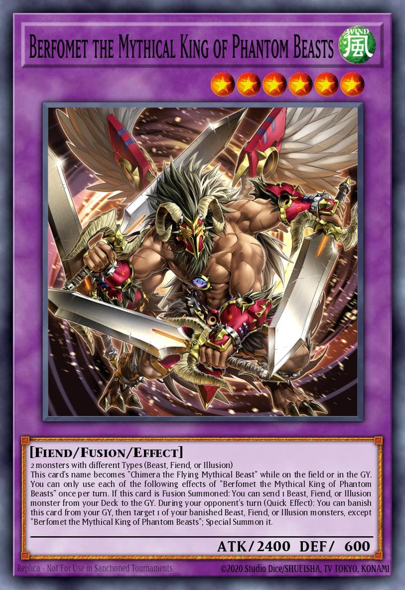 Berfomet the Mythical King of Phantom Beasts Age of Overlord card