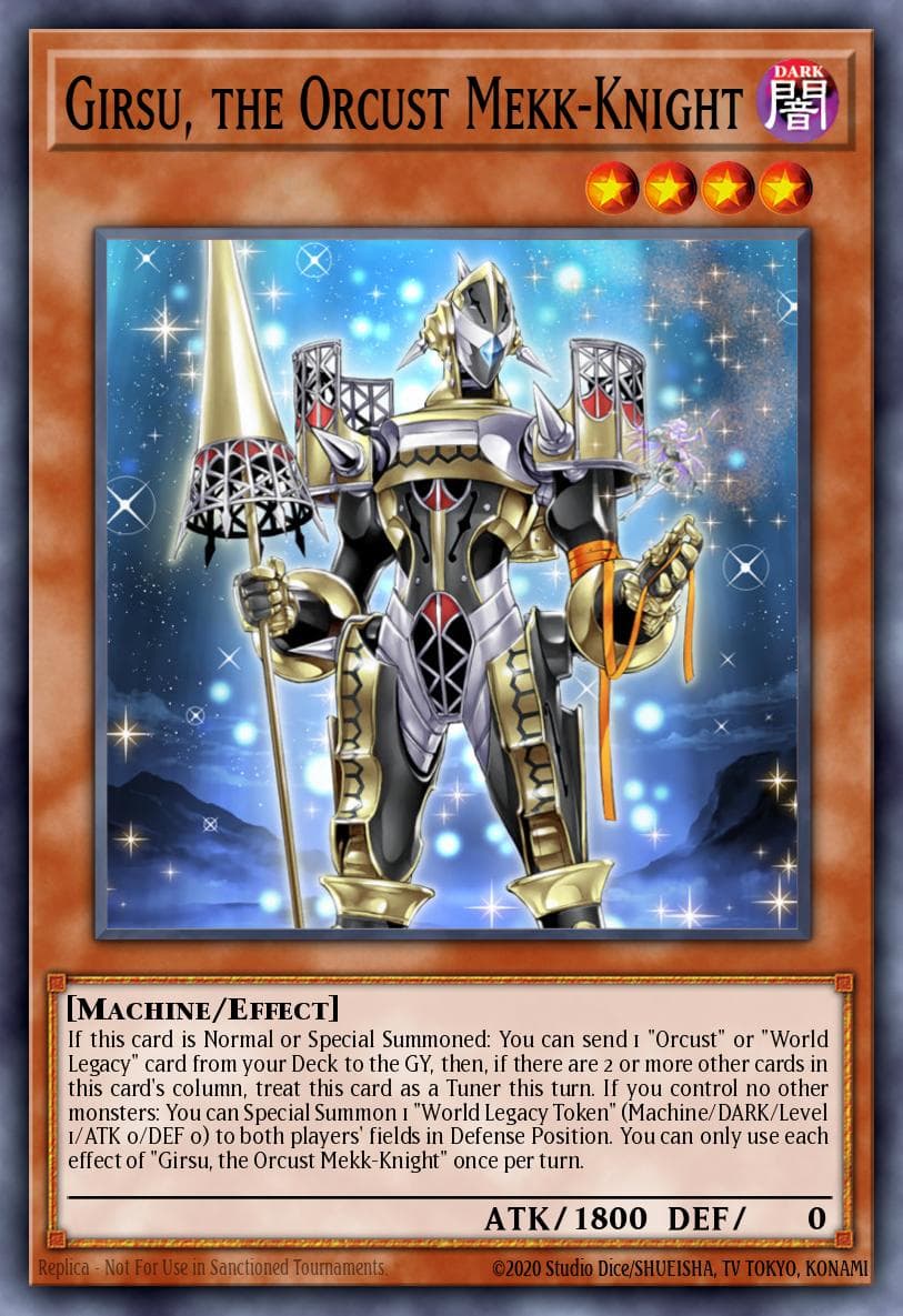 Girsu, the Orcust Mekk-Knight Eternity Code Premiere! promotional card card