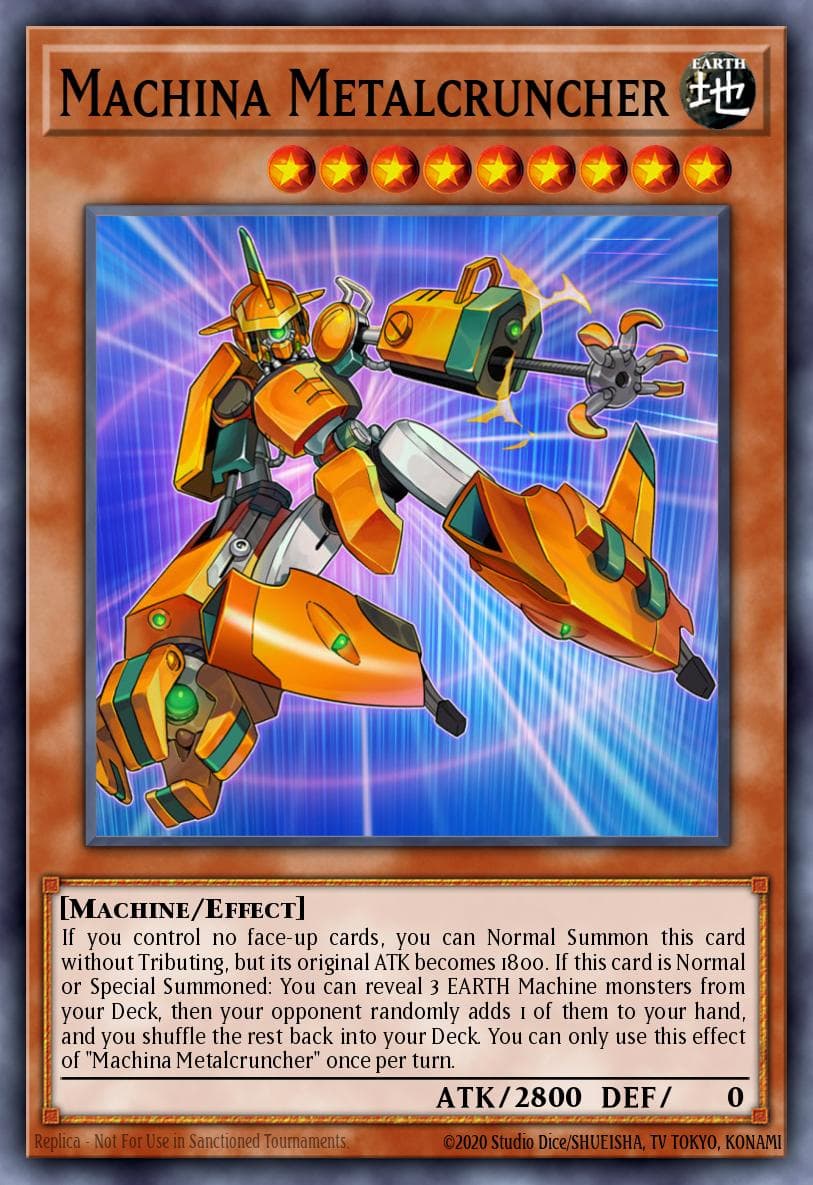 Machina Metalcruncher Eternity Code Premiere! promotional card card