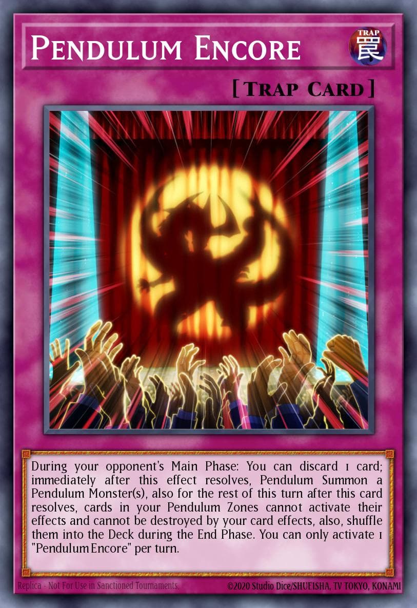 Pendulum Encore Blazing Vortex Premiere! promotional card card
