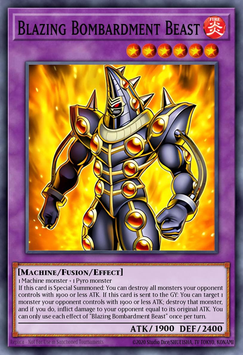 Blazing Bombardment Beast The Infinite Forbidden card
