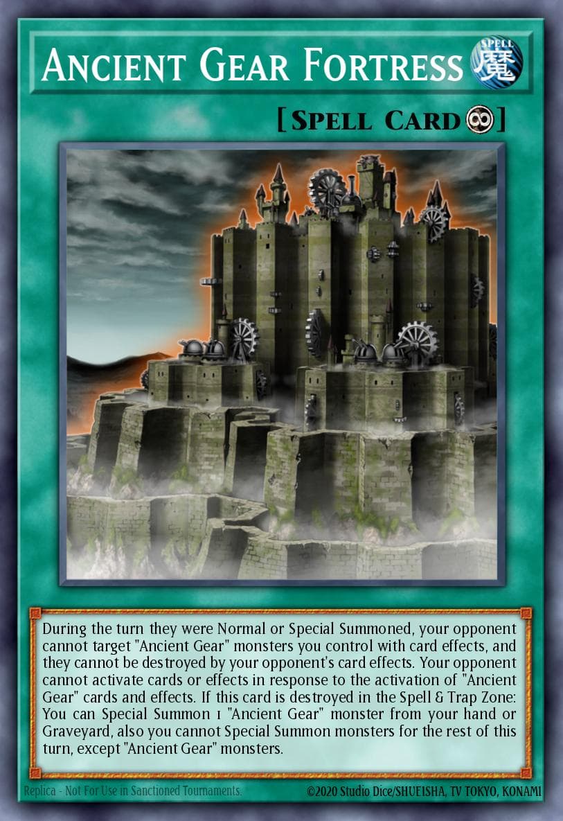 Ancient Gear Fortress Machine Reactor Structure Deck card