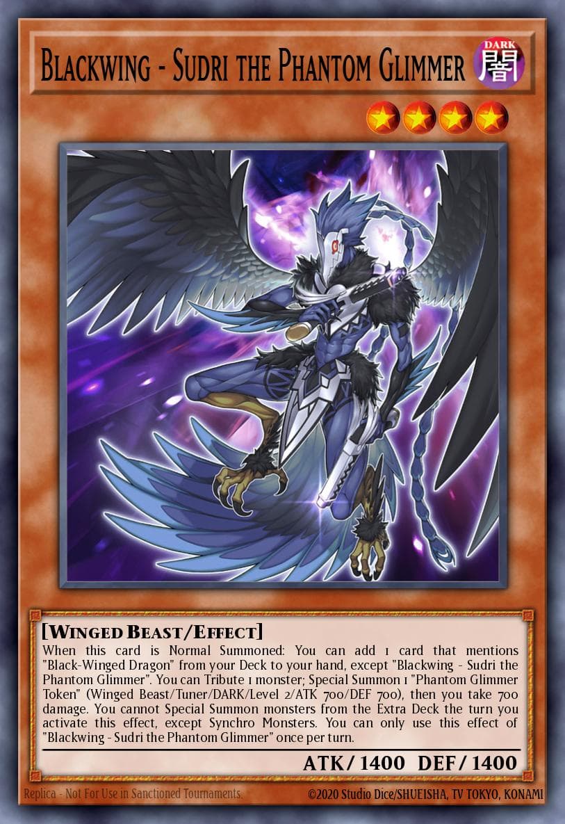 Blackwing - Sudri the Phantom Glimmer Legendary 5D's Decks card