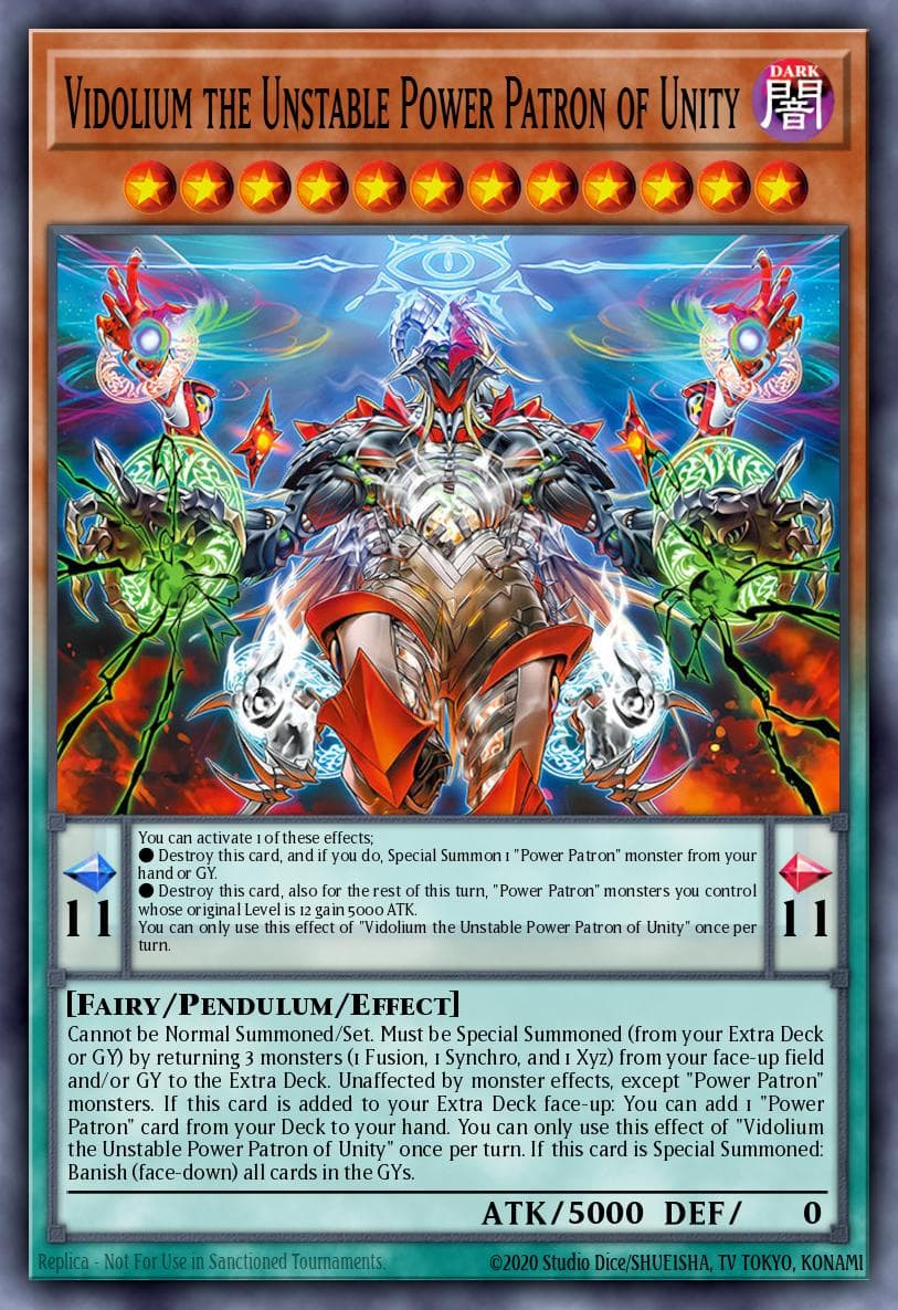 Vidolium the Unstable Power Patron of Unity Blazing Dominion card