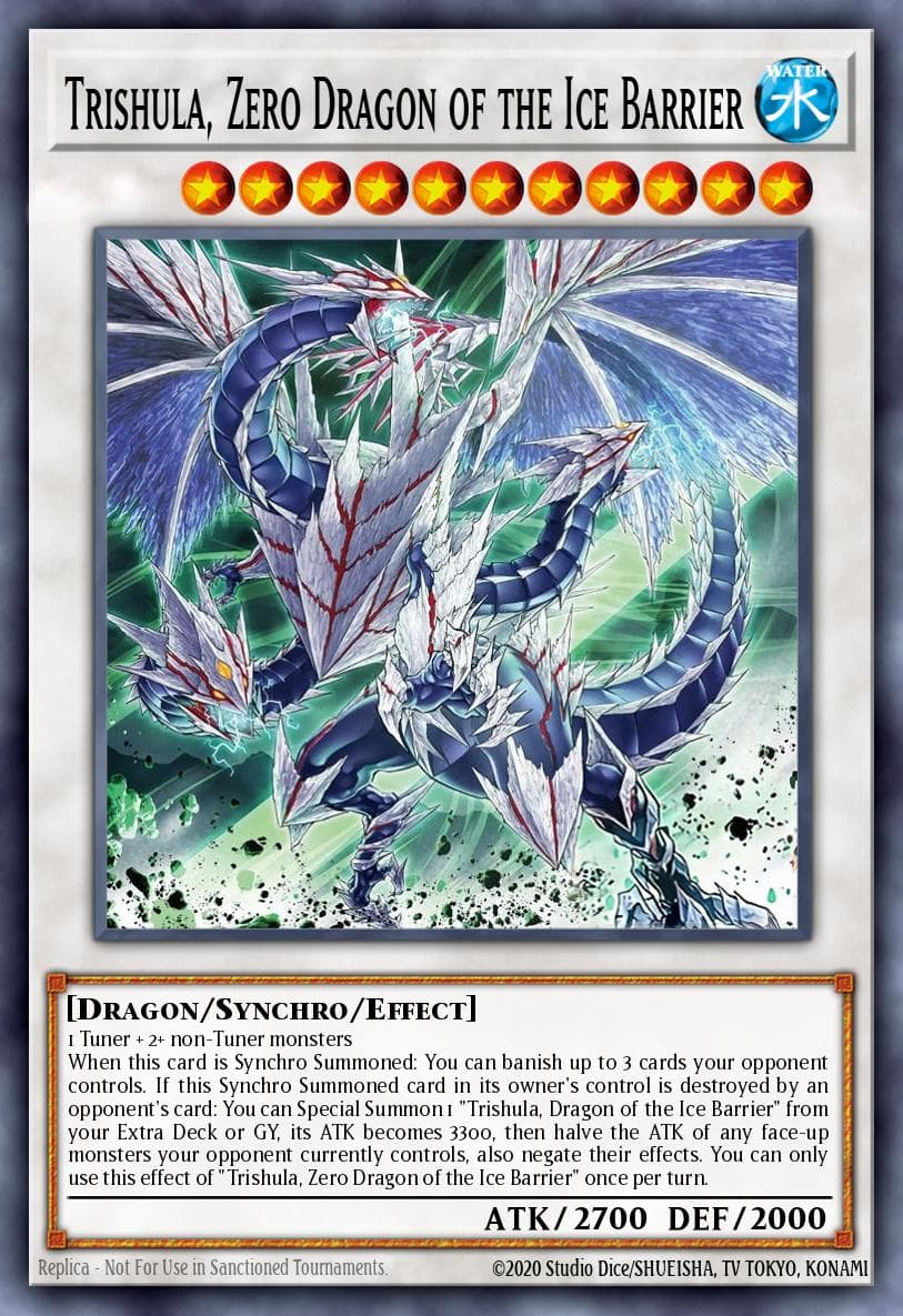 Trishula, Zero Dragon of the Ice Barrier Structure Deck: Freezing Chains card