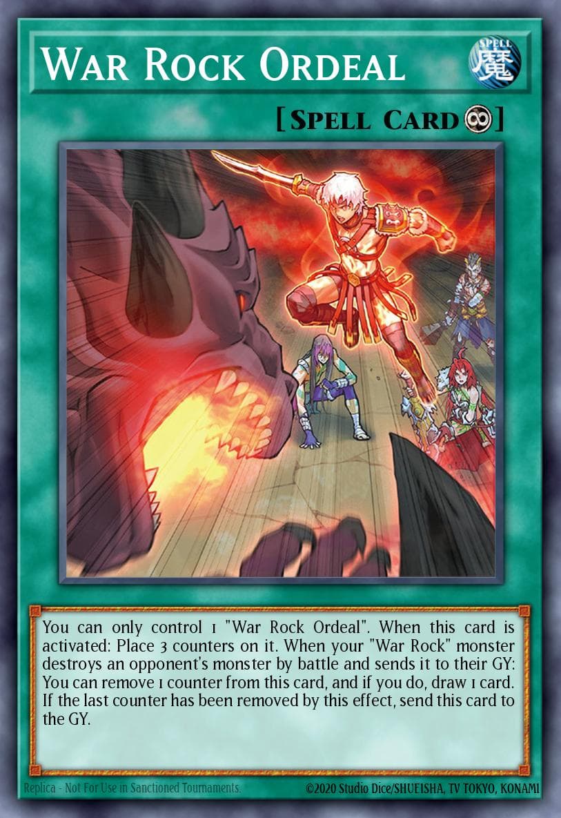 War Rock Ordeal Blazing Vortex Premiere! promotional card card