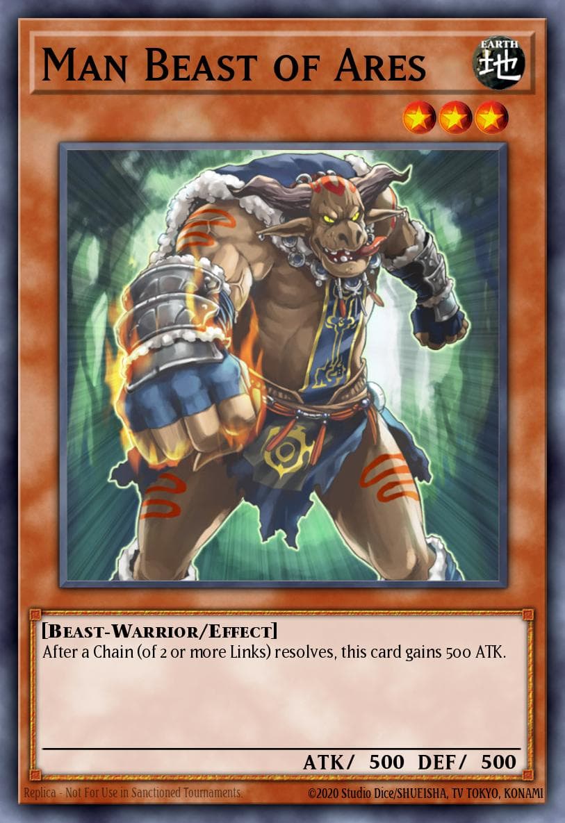 Man Beast of Ares Cyberdark Impact card