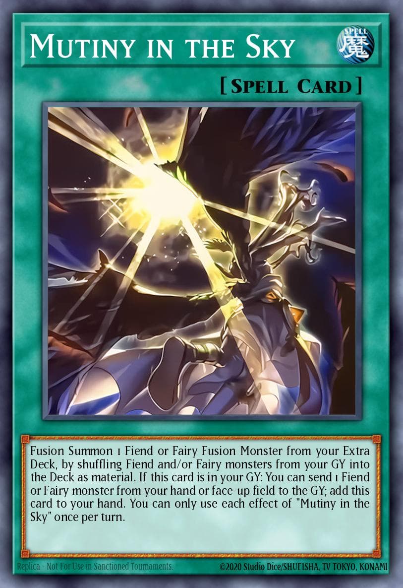 Mutiny in the Sky 遊戲王 card