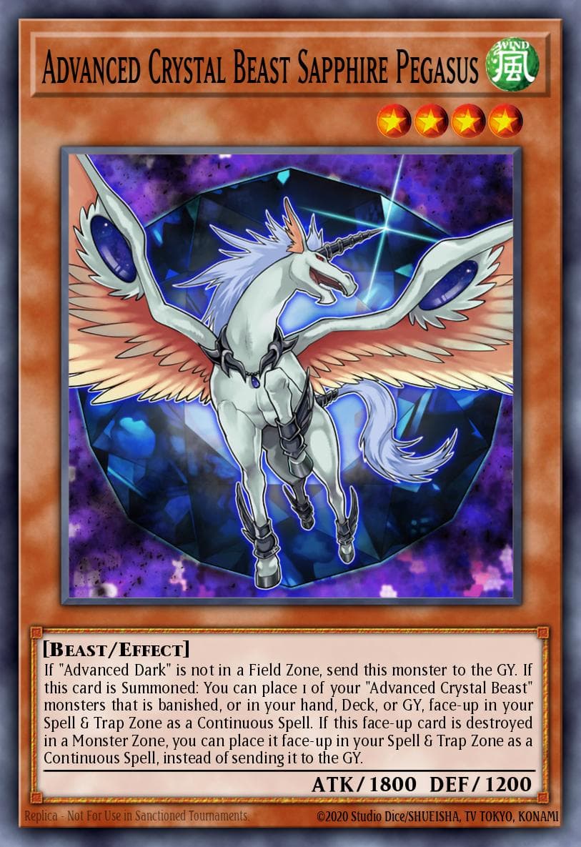 Advanced Crystal Beast Sapphire Pegasus Battles of Legend: Crystal Revenge card