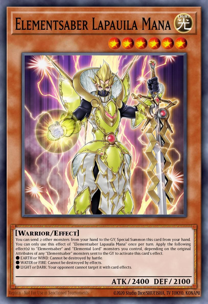Elementsaber Lapauila Mana 游戏王 card
