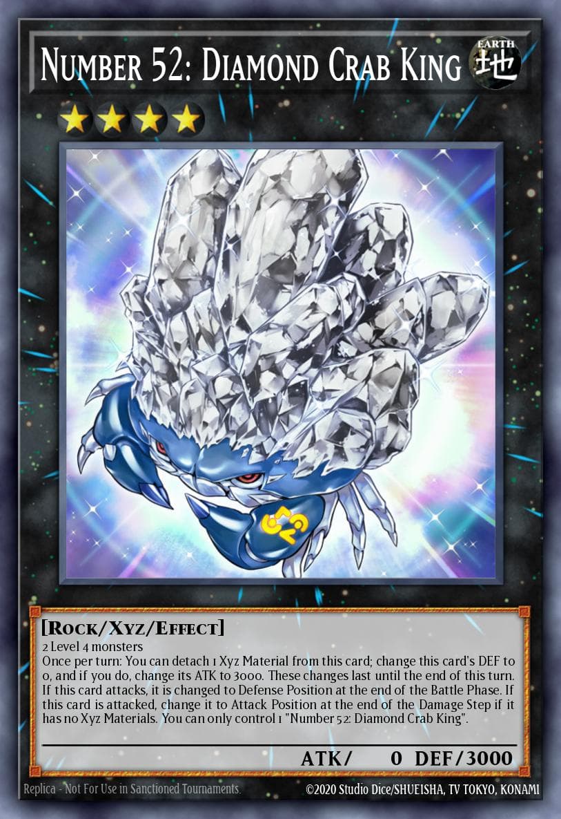 Number 52: Diamond Crab King Yu-Gi-Oh! ZEXAL Volume 6 promotional card card