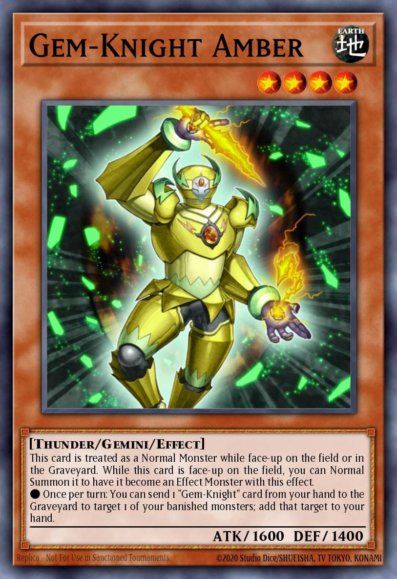 Gem-Knight Amber Hidden Arsenal 6: Omega Xyz card