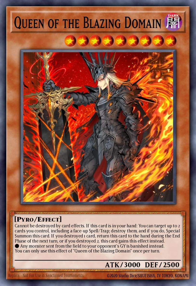 Queen of the Blazing Domain 2025 Mega-Pack Tin card