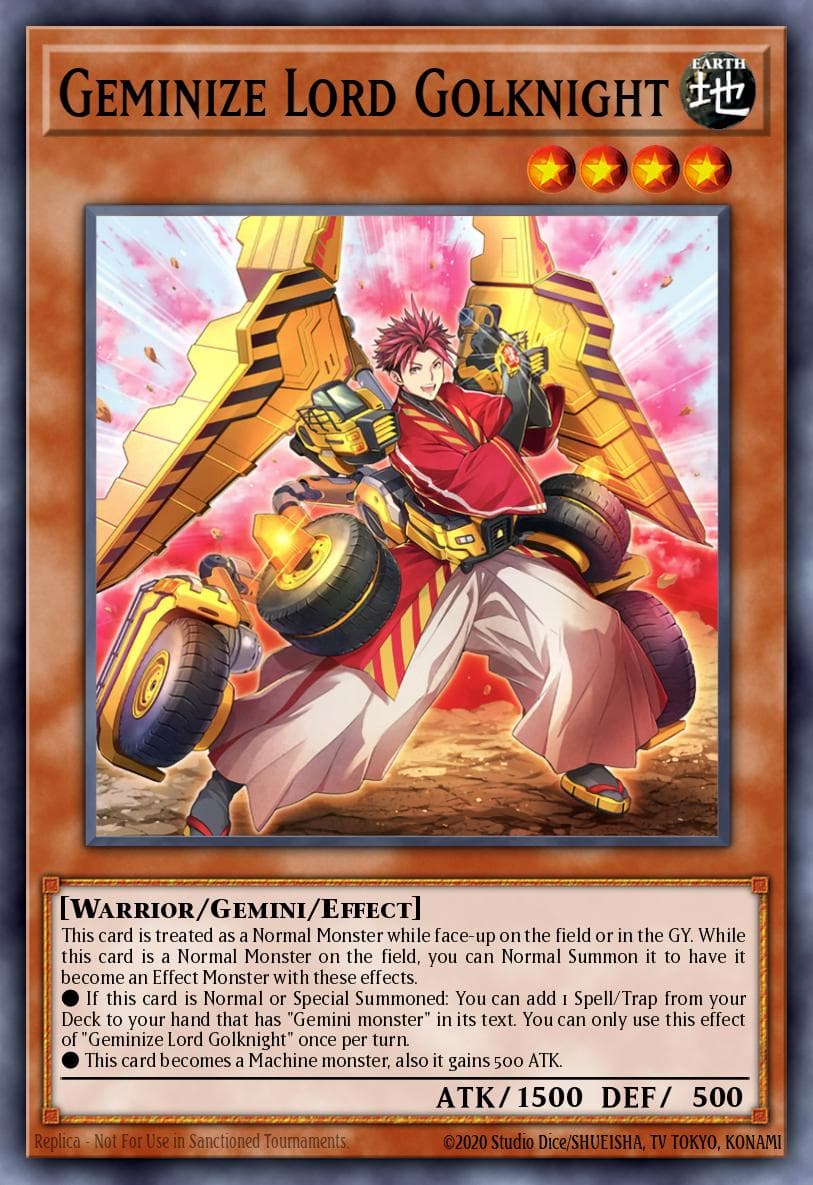 Geminize Lord Golknight Burst of Destiny card