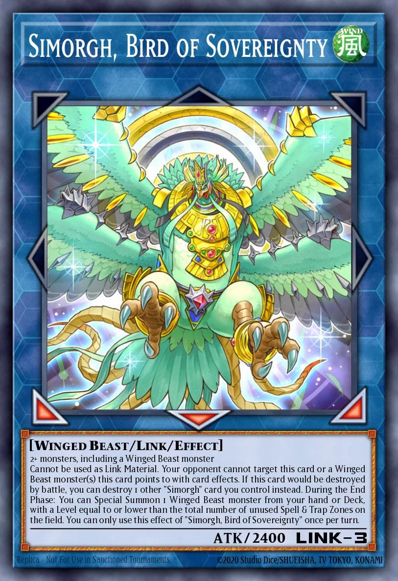 Simorgh, Bird of Sovereignty Duel Overload card
