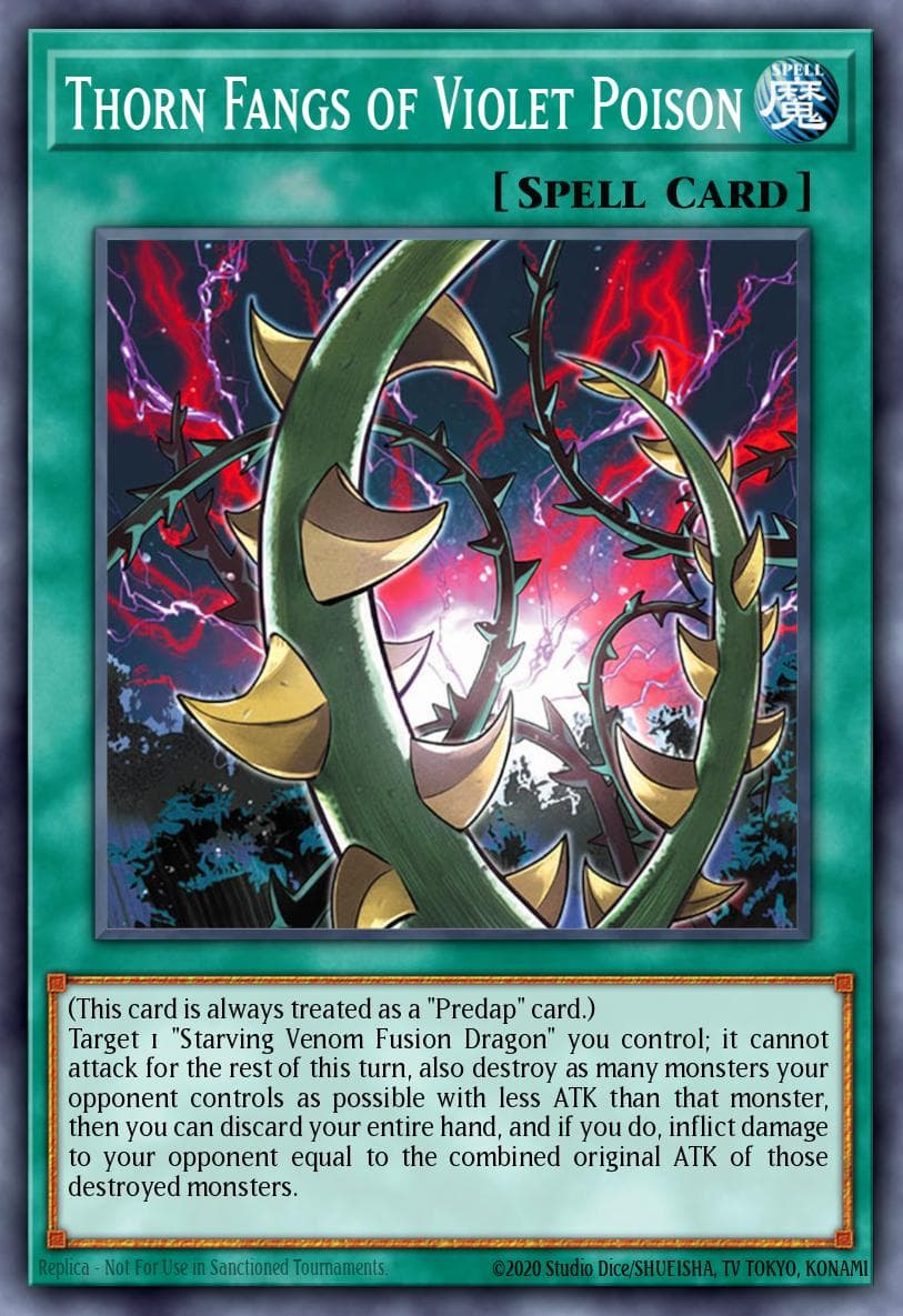 紫毒之茨牙 遊戲王 card
