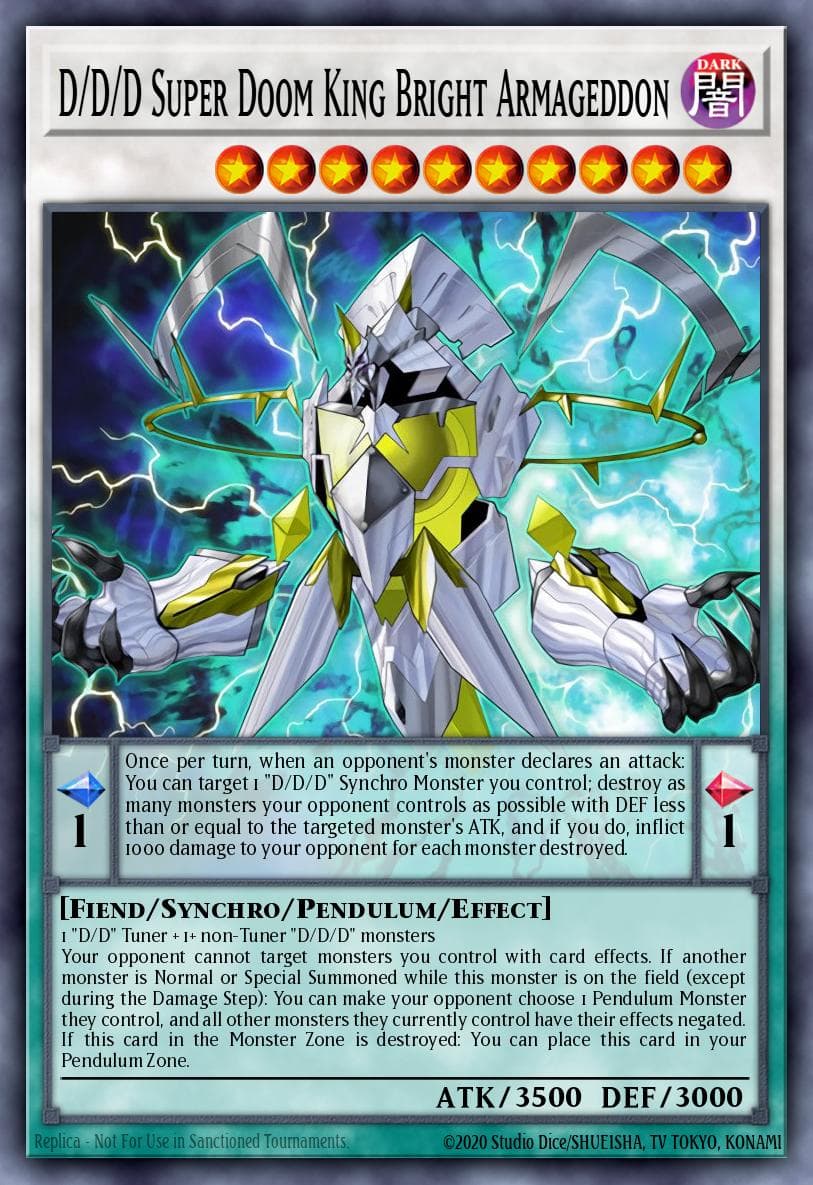 D/D/D Super Doom King Bright Armageddon OTS Tournament Pack 29 card