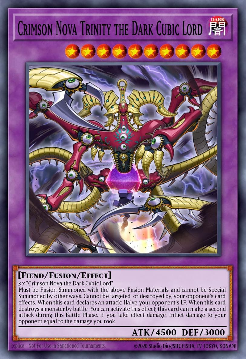 Crimson Nova Trinity the Dark Cubic Lord Yu-Gi-Oh! The Dark Side of Dimensions Movie Pack: Gold Edition card